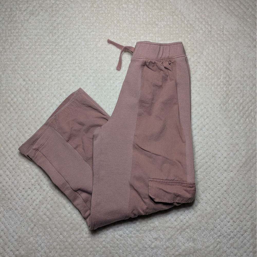 Zara Girls Cargo Sweatpants Size 10 140 Mauve Wide Leg Drawstring‎ Pants